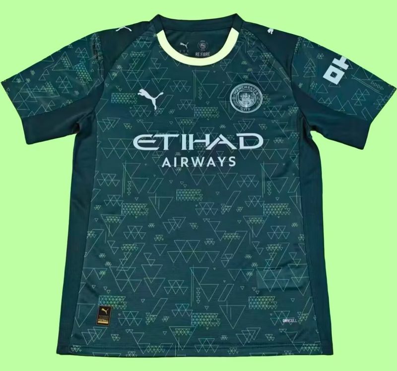 Manchester City Bottle Green Trigonometry Special Fan Jersey Manchester City Bottle Green Trigonometry Special Fan Jersey