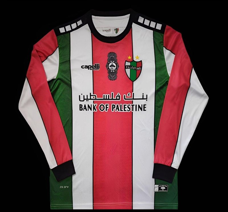 Palestine White, Red and Green Long Sleeve Fan Jersey Palestine White, Red and Green Long Sleeve Fan Jersey