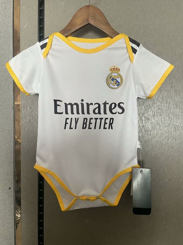 Real Madrid Home Baby Romper, 12-18 months Real Madrid Home Baby Romper, 12-18 months