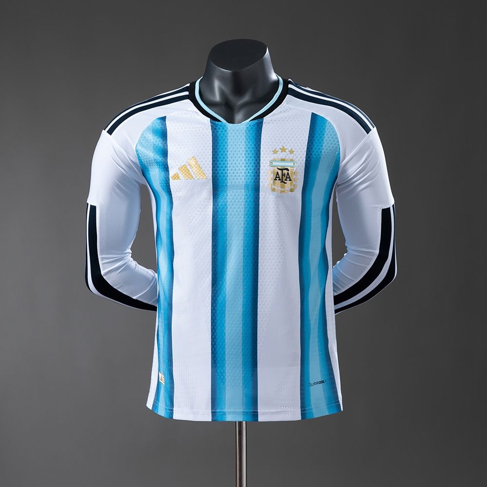 Argentina Home Long Sleeve Player Jersey