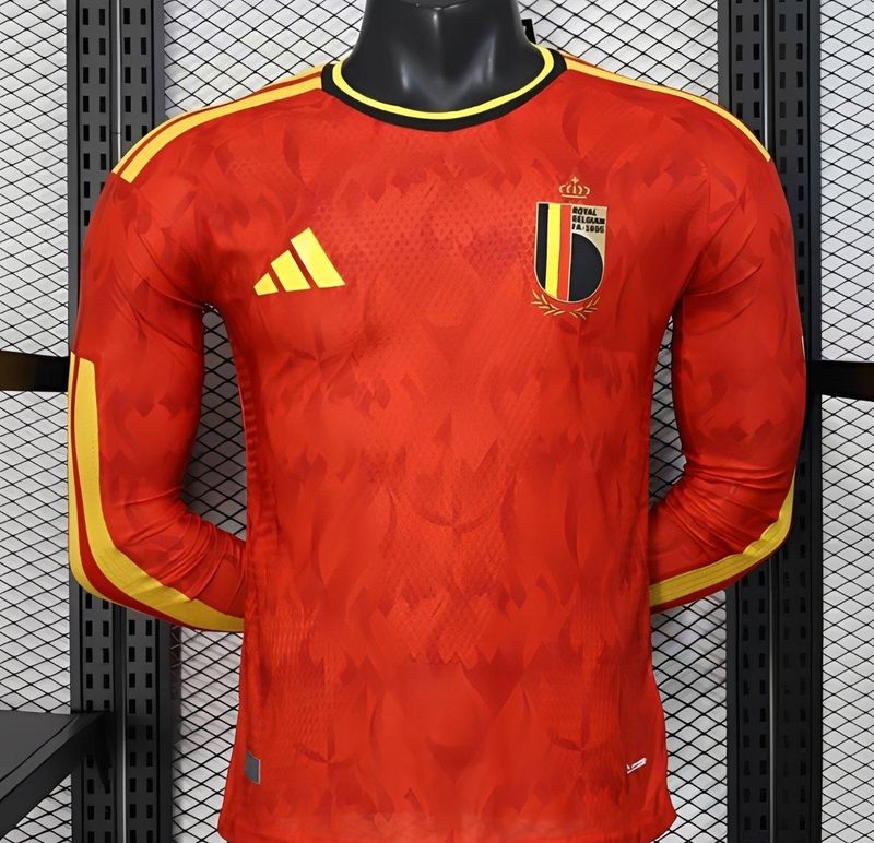 Belgium Home Long Sleeve Player Jersey