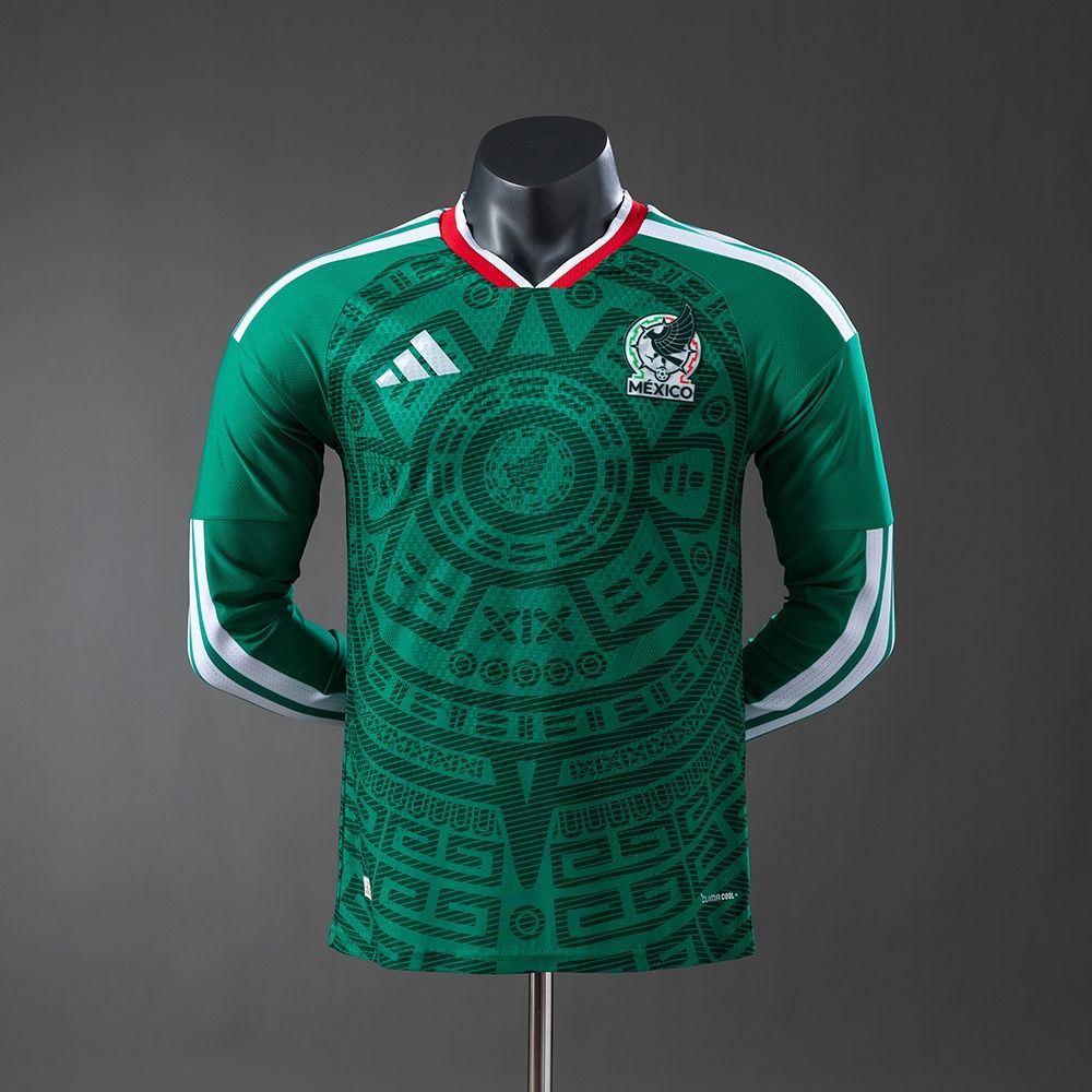 Mexico Home Long Sleeve Player Jersey