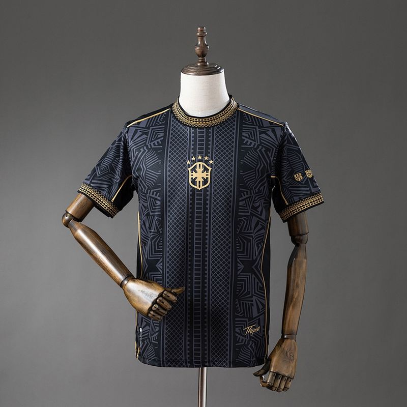 Brazil Black and Tan Special Stadium Jersey Brazil Black and Tan Special Stadium Jersey
