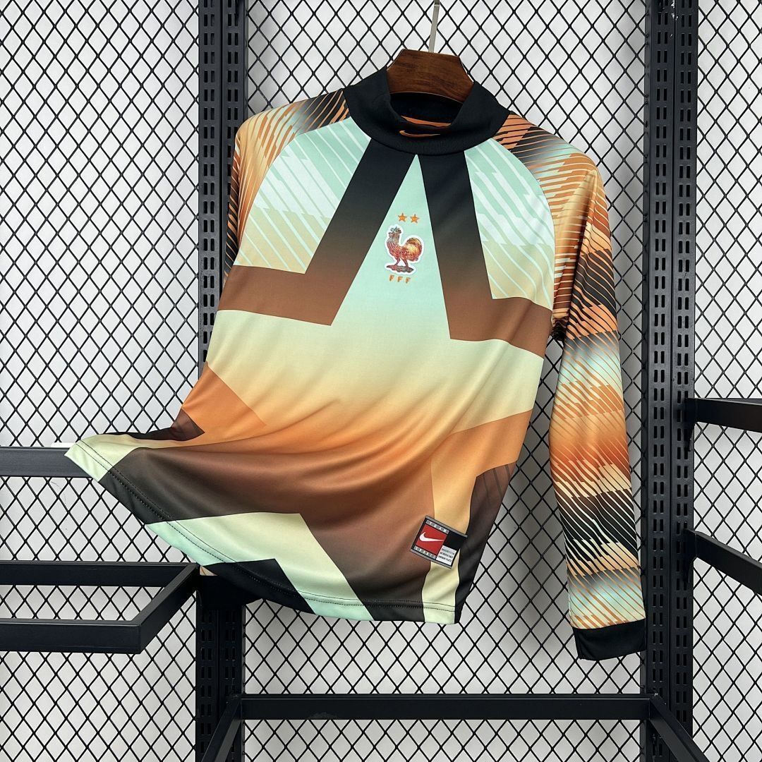 France Orange and Mint Special Long Sleeve Fan Jersey