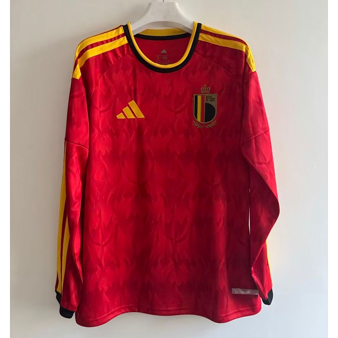 Belgium Home Long Sleeve Fan Jersey