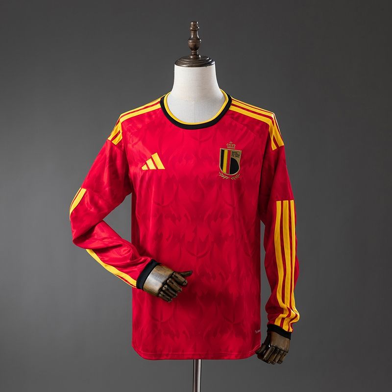 Belgium Home Long Sleeve Fan Jersey