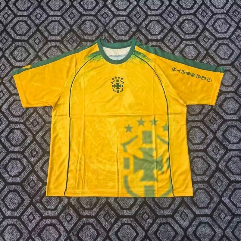 Brazil Yellow DINHO 10 Special Stadium Jersey Brazil Yellow DINHO 10 Special Stadium Jersey