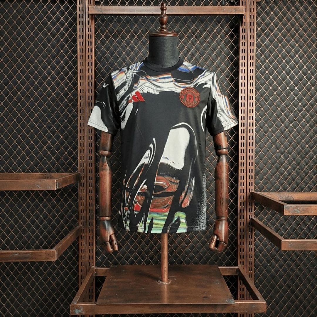 Man United Black and Red Special Fan Jersey
