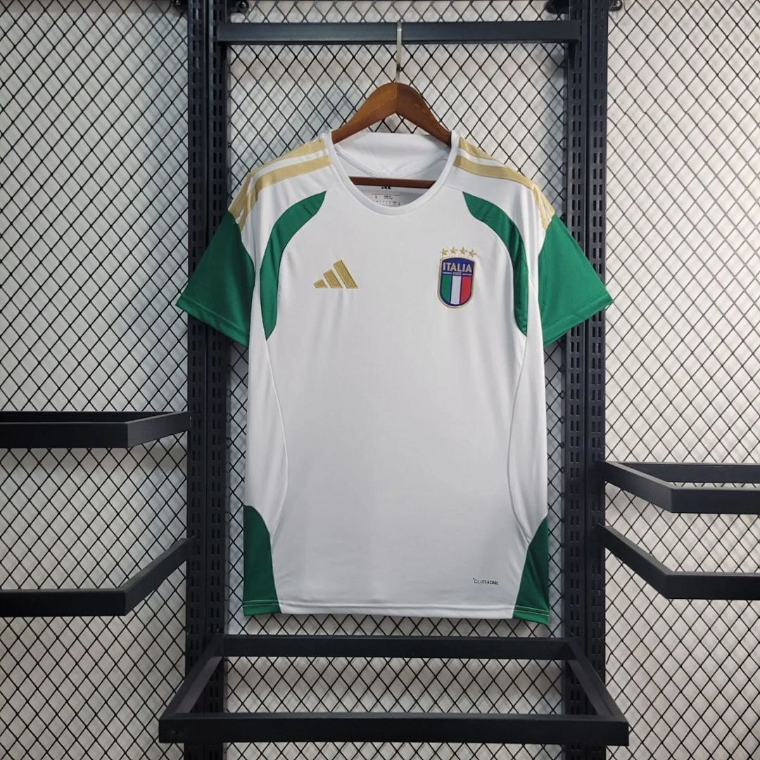 Italy White and Green Training Special Stadium Jersey