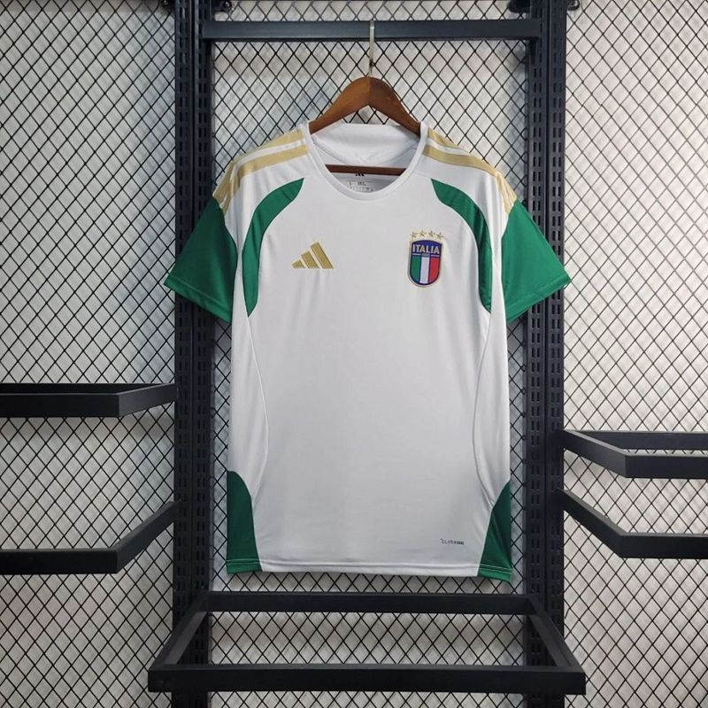 Italy White and Green Training Special Stadium Jersey
