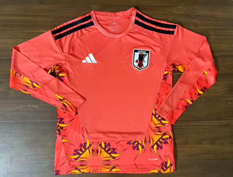 Japan Red Goalkeeper Special Long Sleeve Fan Jersey