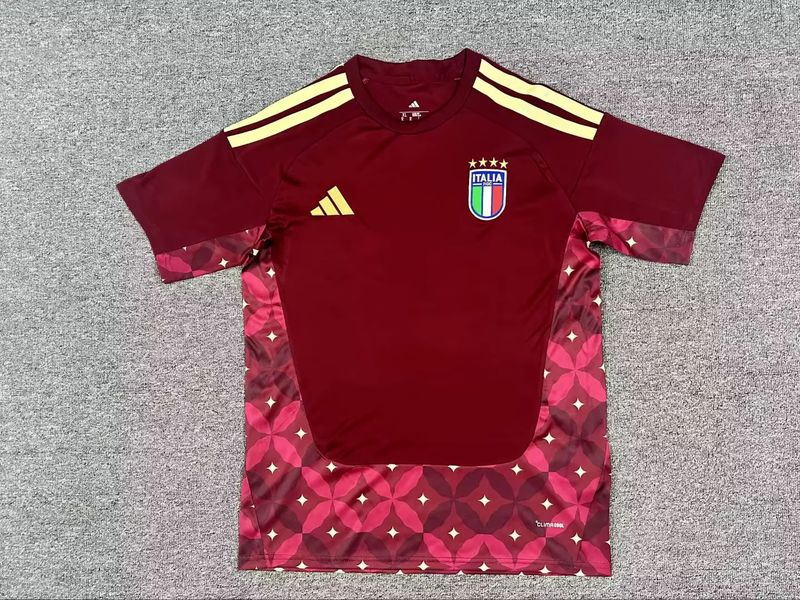 Italy Maroon Goalkeeper Special Stadium Jersey