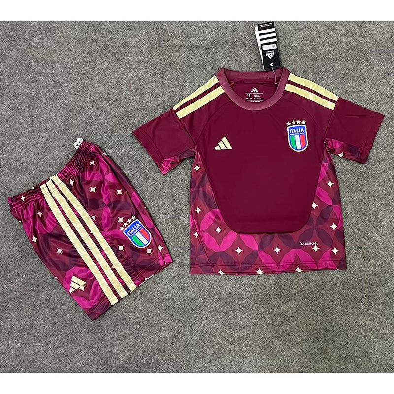 Italy Maroon Goalkeeper Special Kids Kit