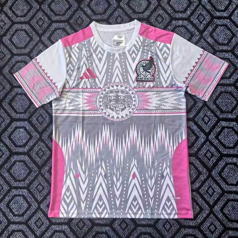 Mexico Pink and Grey Pattern Special Stadium Jersey
