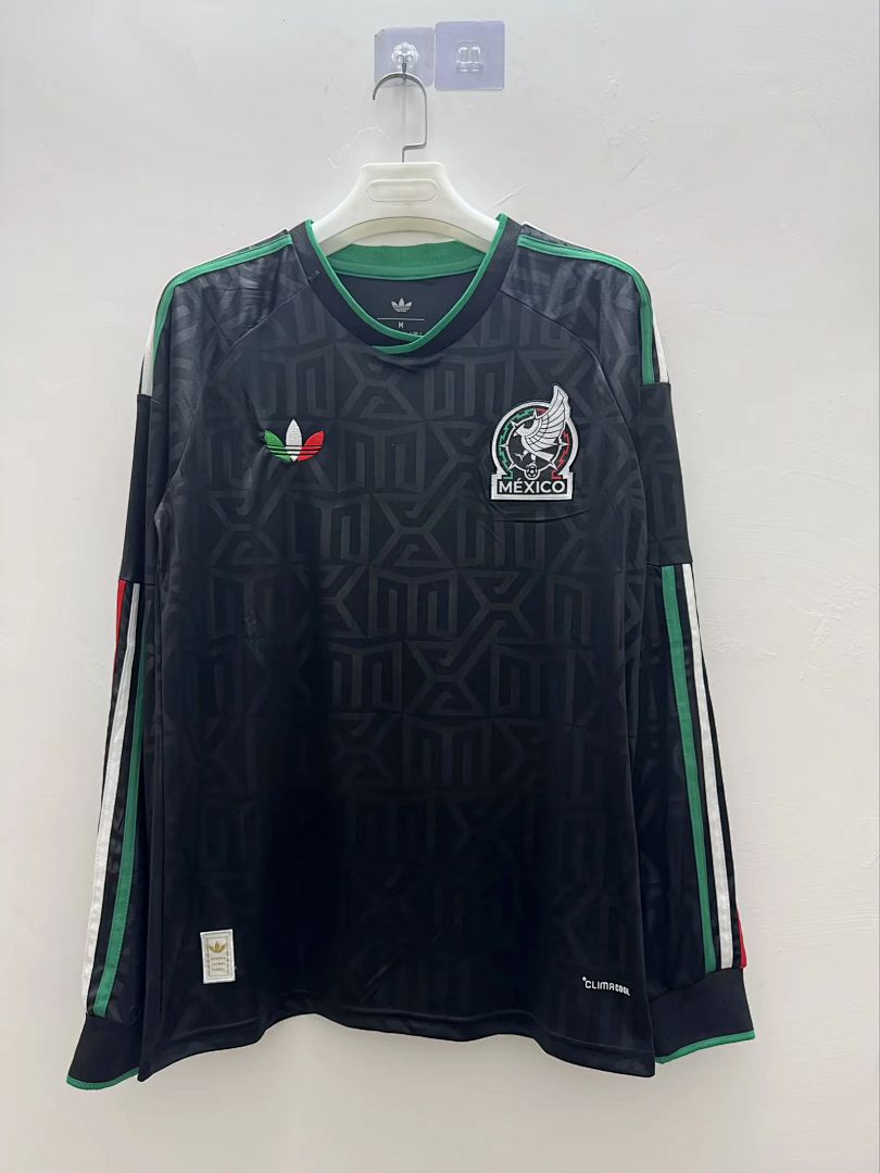Mexico Black Goalkeeper Special Long Sleeve Fan Jersey