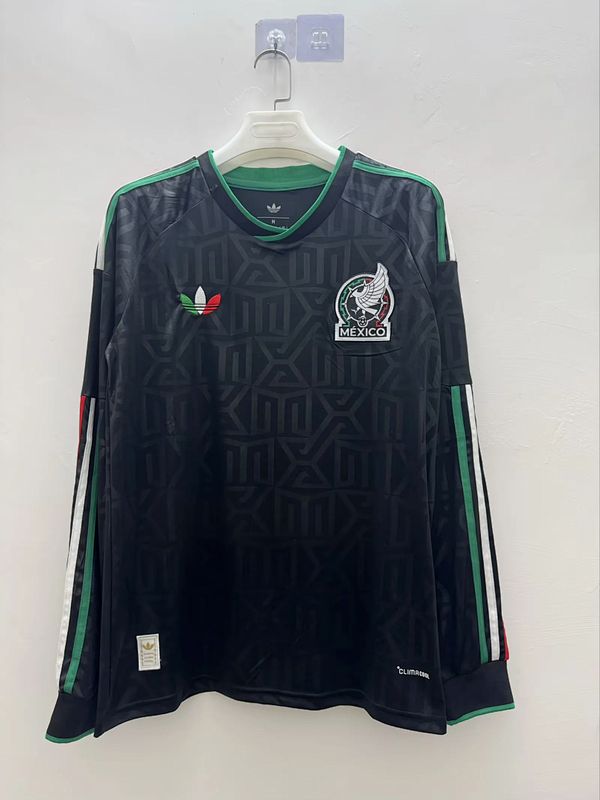 Mexico Black Goalkeeper Special Long Sleeve Fan Jersey