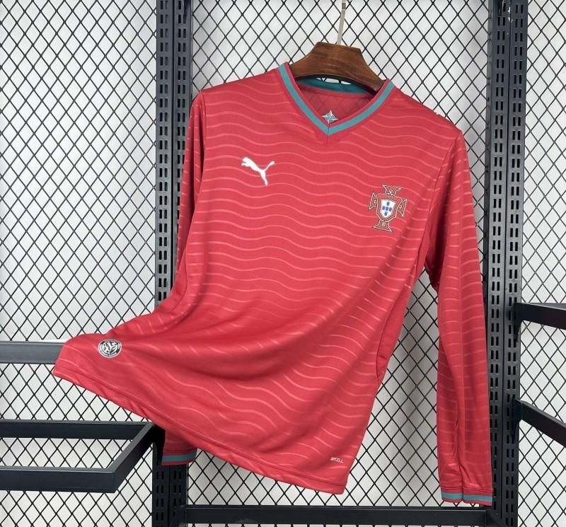 Portugal Home Long Sleeve Fan Jersey
