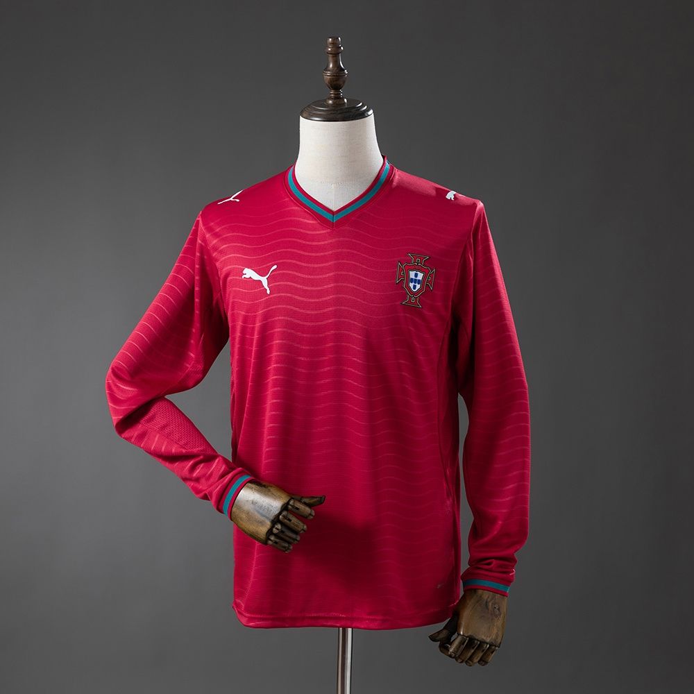 Portugal Home Long Sleeve Fan Jersey