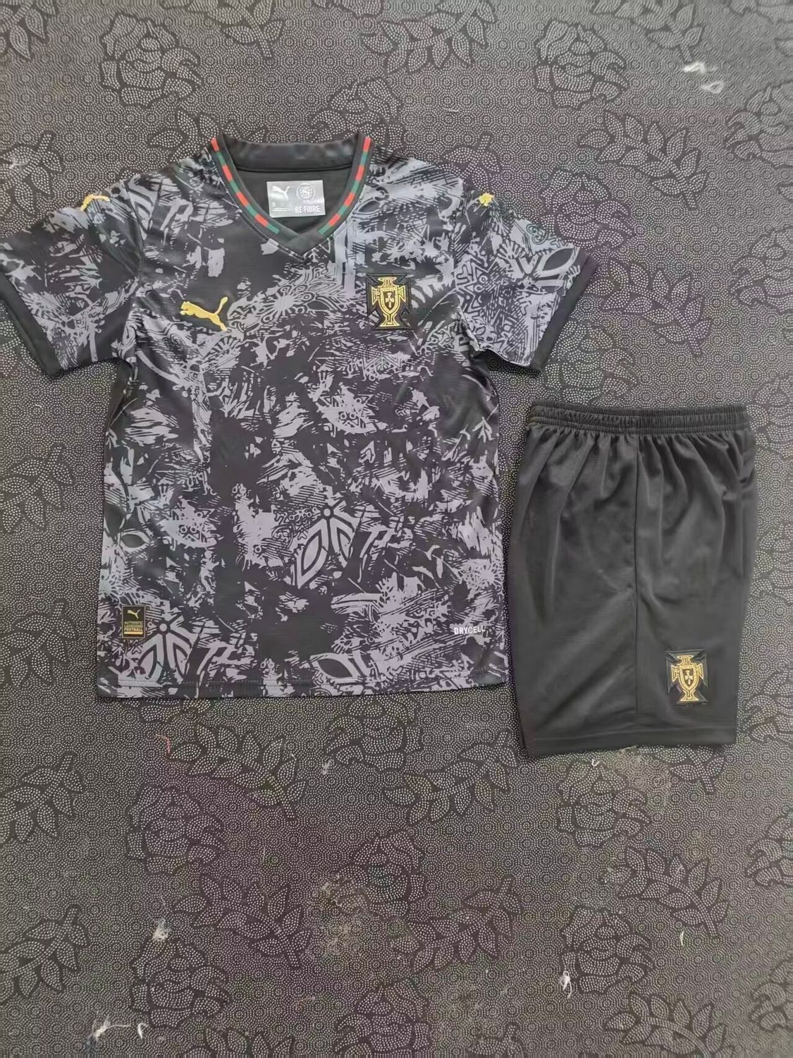 Portugal Black and Grey Home Kids Kit