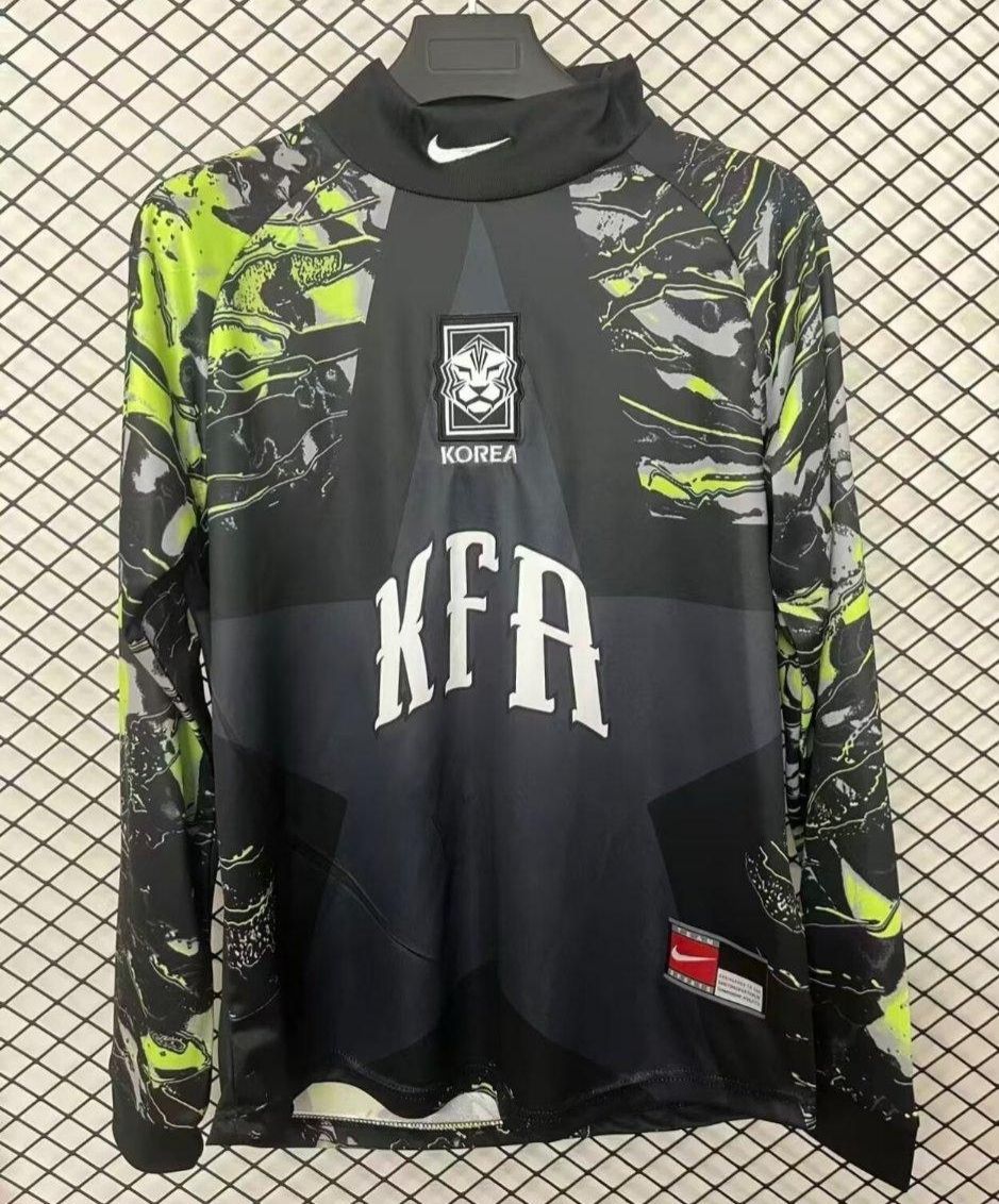 South Korea Black Special Long Sleeve Fan Jersey