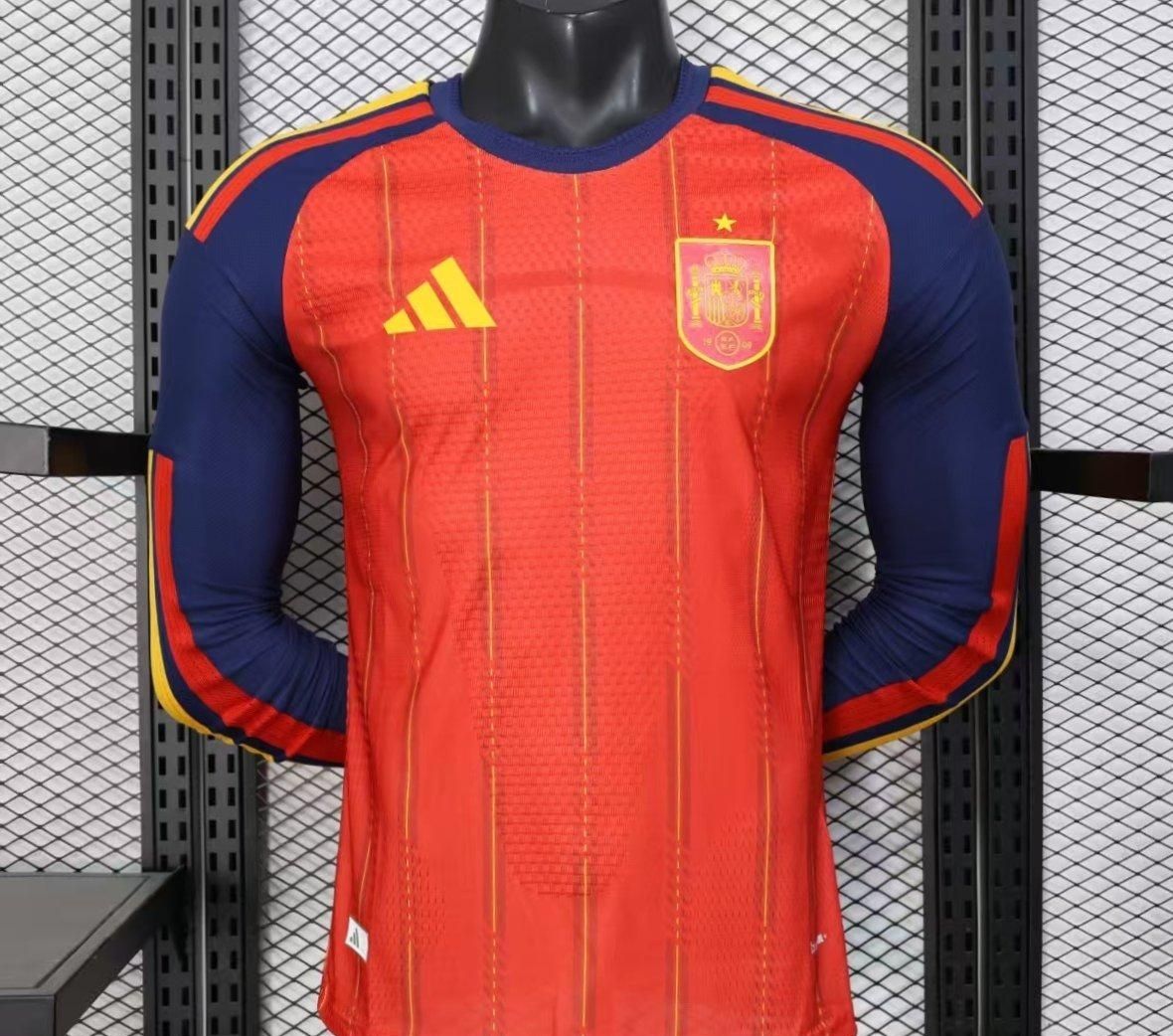 Spain Home Long Sleeve Player Jersey