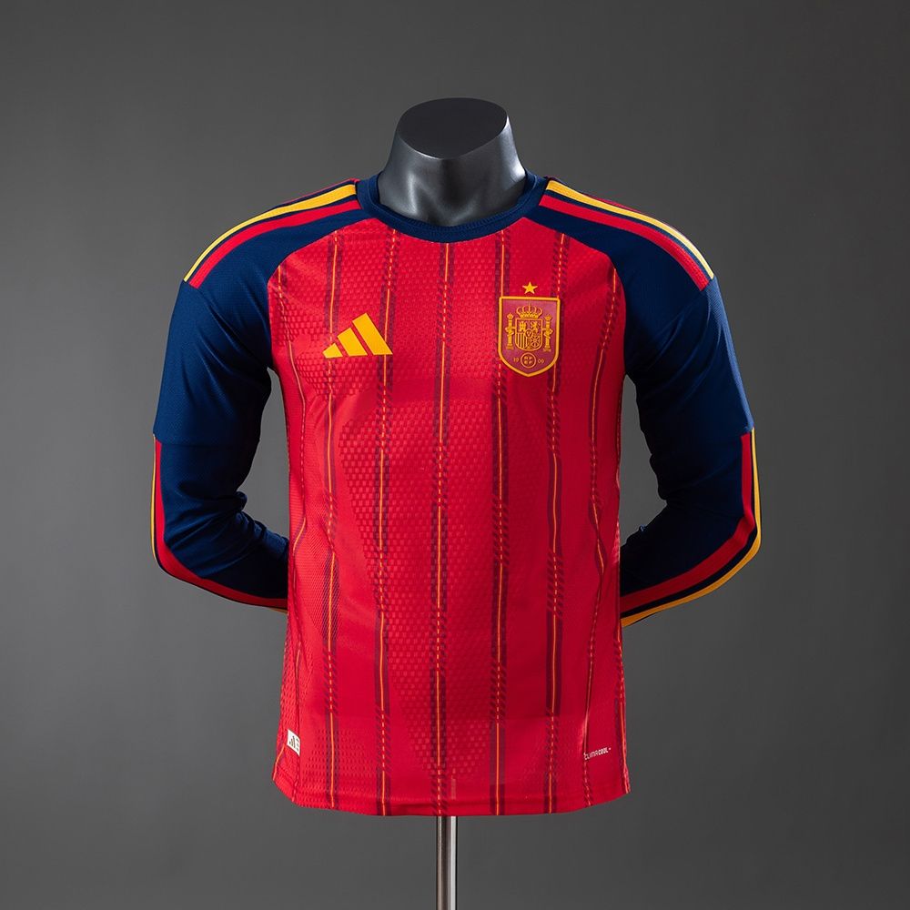 Spain Home Long Sleeve Player Jersey