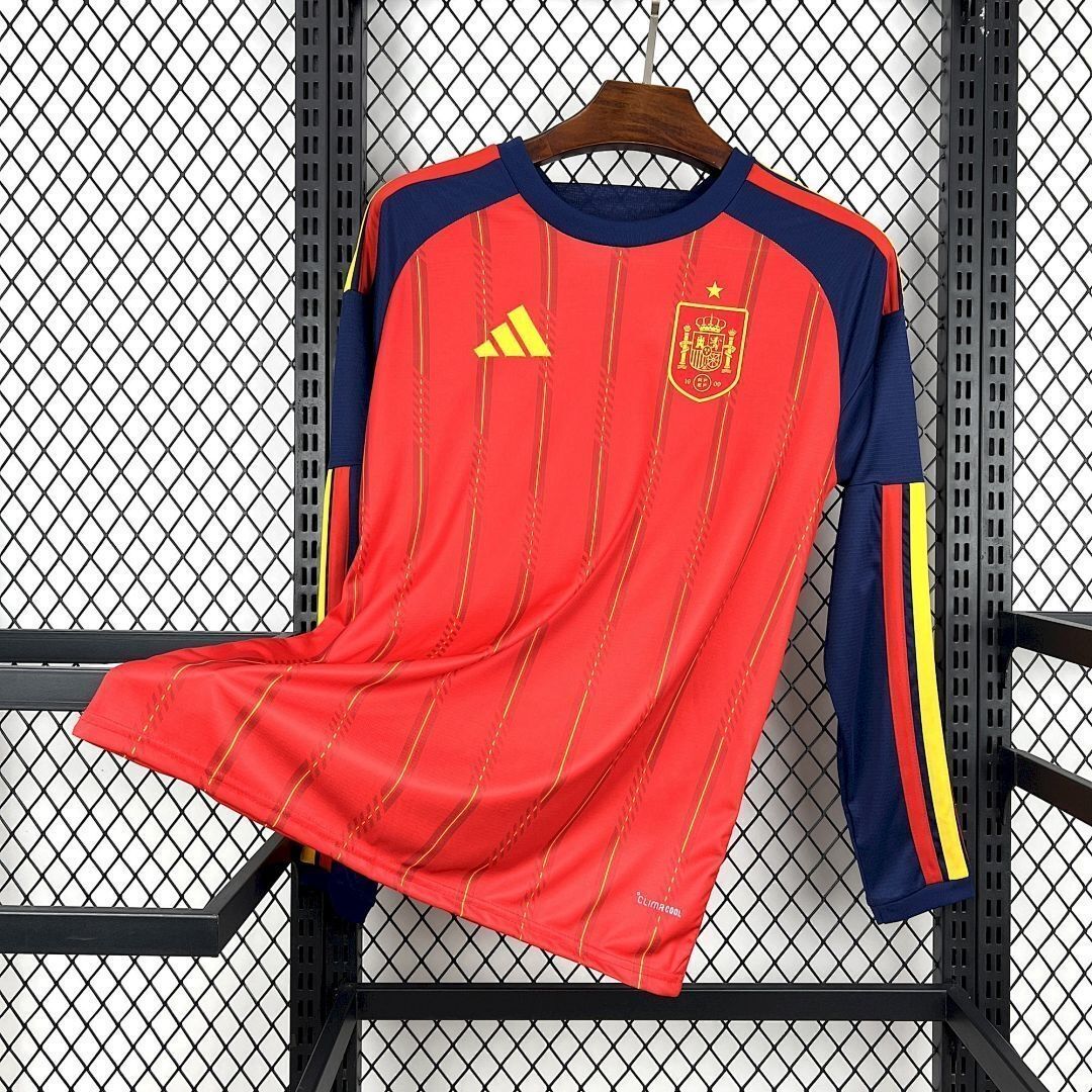 Spain Home Long Sleeve Fan Jersey