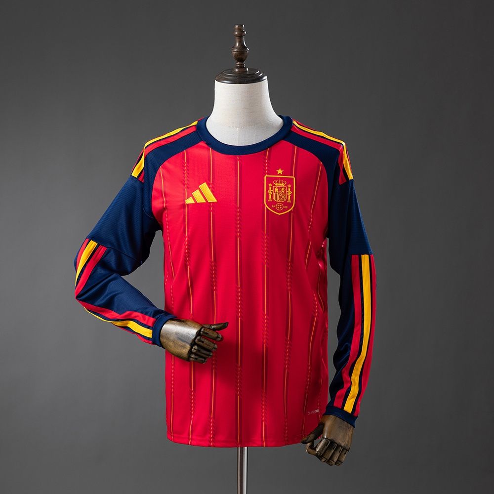 Spain Home Long Sleeve Fan Jersey