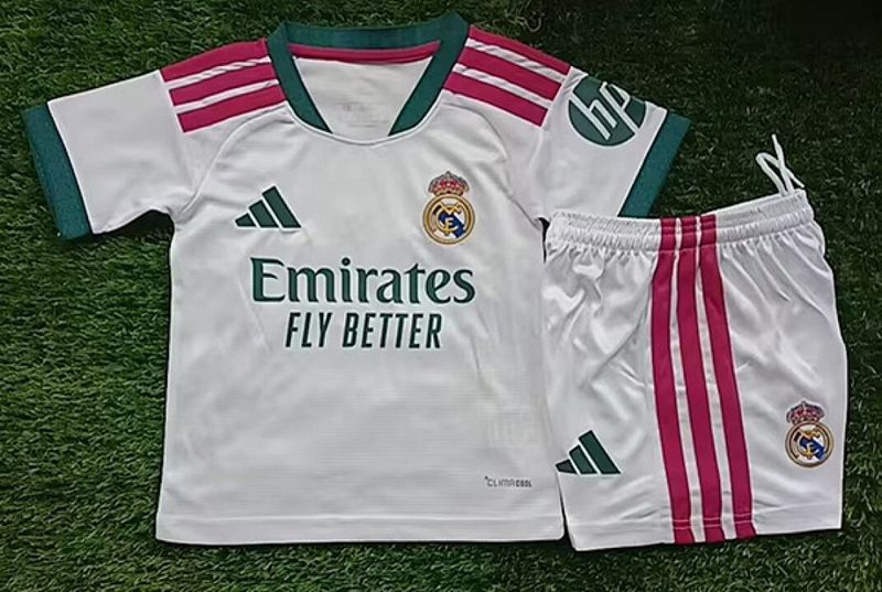 Real Madrid White, Green and Red Kids Special Kit