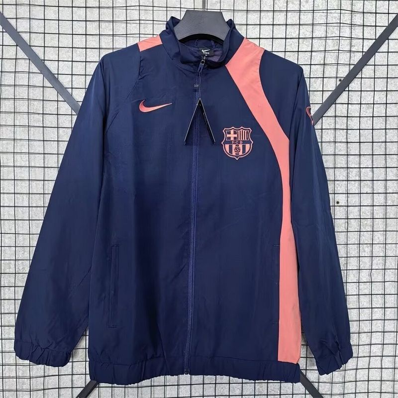 Barcelona Navy and Pink Windbreaker 