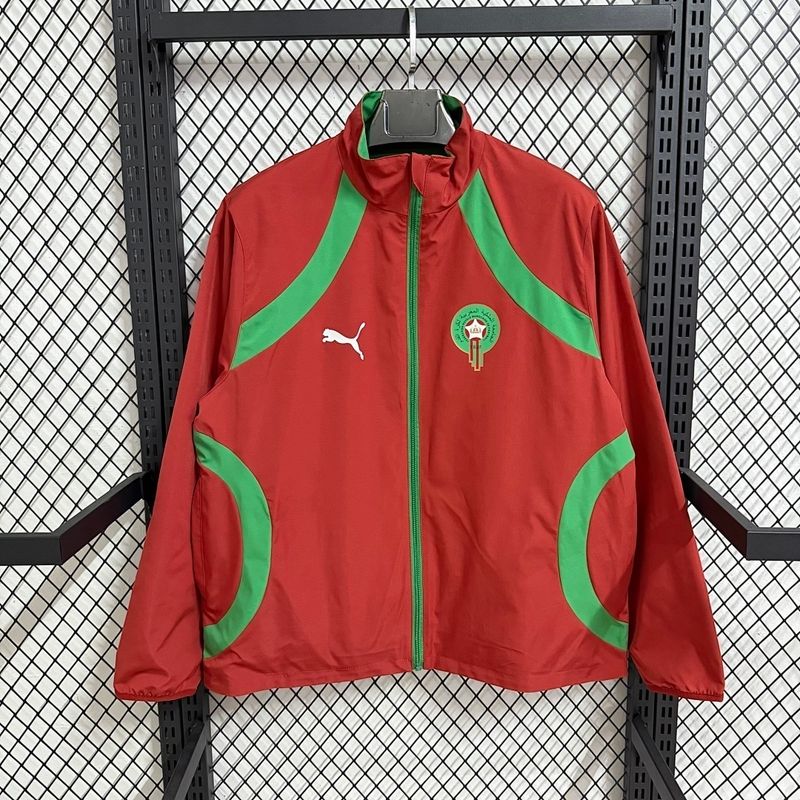 Morocco Green and Red Reversible Windbreaker