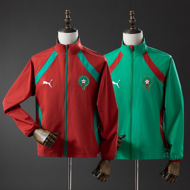 Morocco Green and Red Reversible Windbreaker Morocco Green and Red Reversible Windbreaker