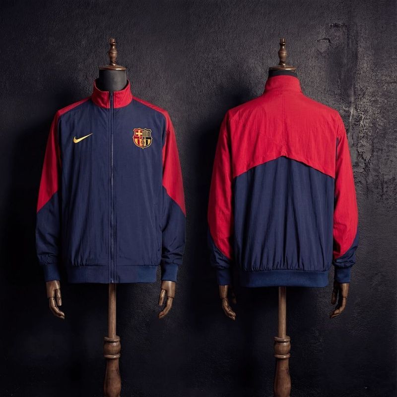 Barcelona Navy and Red Windbreaker 
