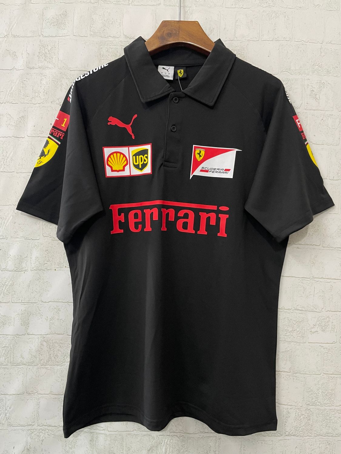 Ferrari Black Collar Racing Suit 