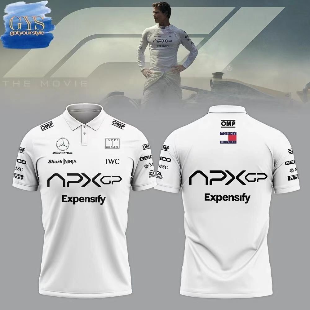 Mercedes White Collar Neck Racing Suit