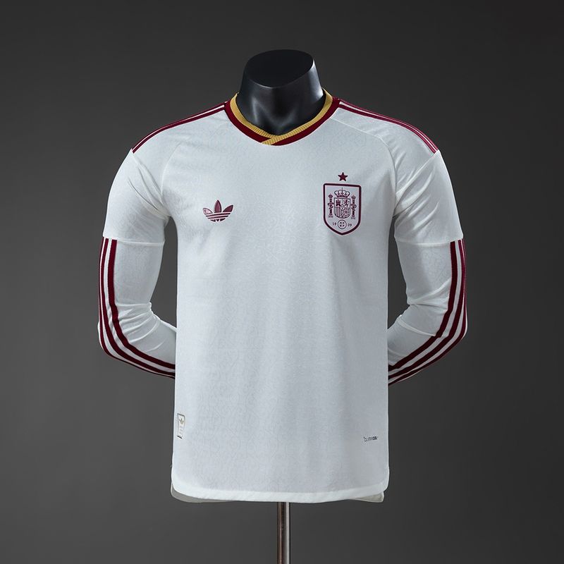 Spain Away Long Sleeve Player Jersey