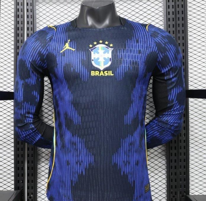 Brazil Away Long Sleeve Player Jersey