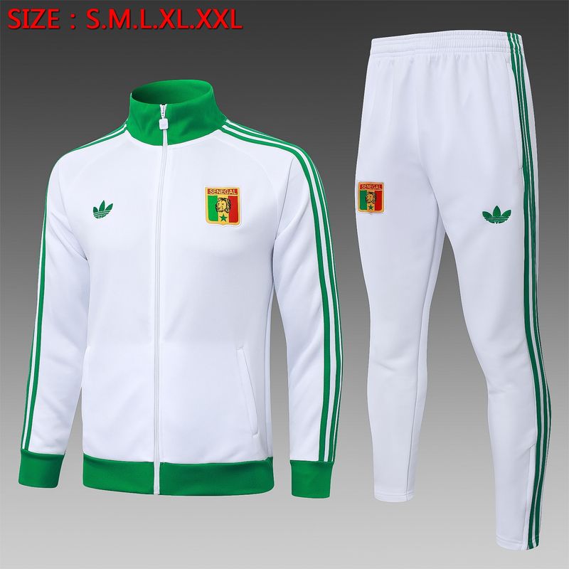 Senegal White Long Sleeve Tracksuit Set