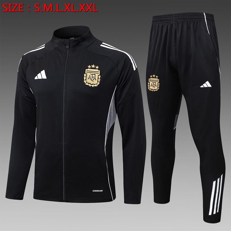 Argentina Black and White Long Sleeve Tracksuit Set