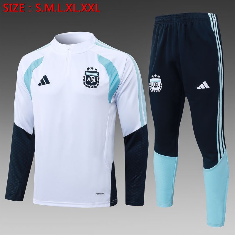 Argentina White and Navy Long Sleeve Training Set