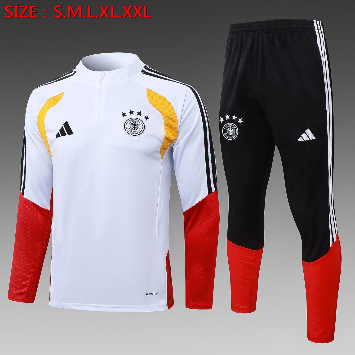 Germany White and Black Long Sleeve Training Set