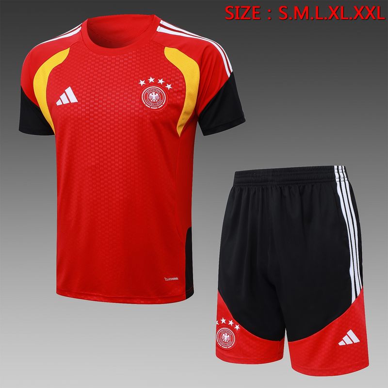 Germany Red and Black Short Sleeve Training Set