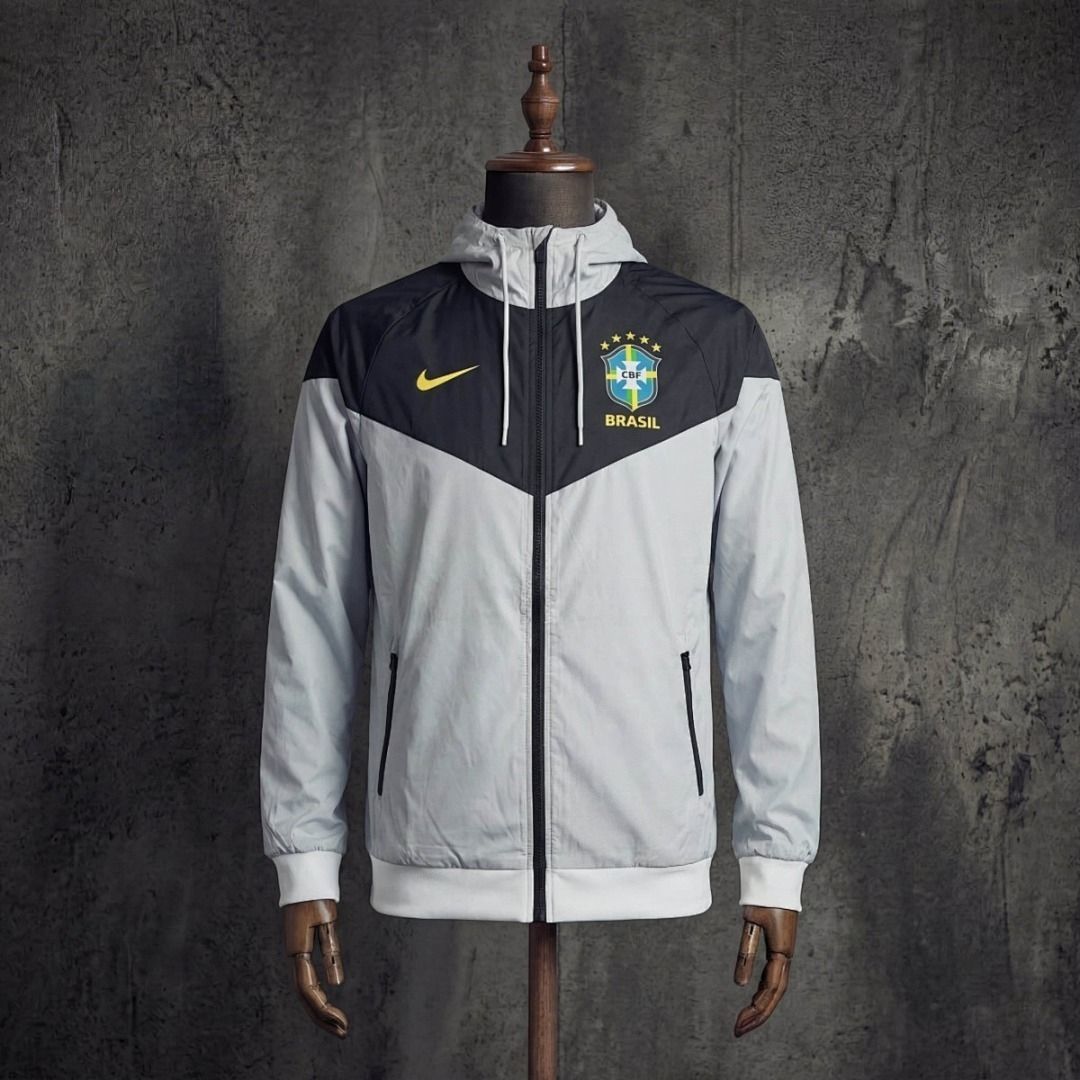 Brazil Grey and Black Windbreaker