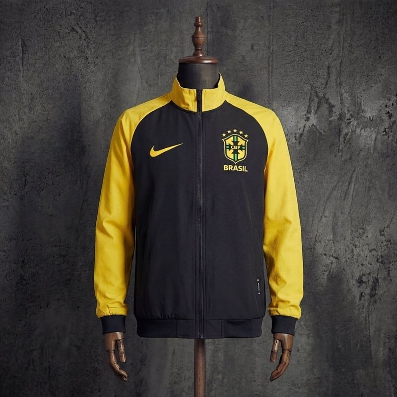 Brazil Black and Yellow Windbreaker