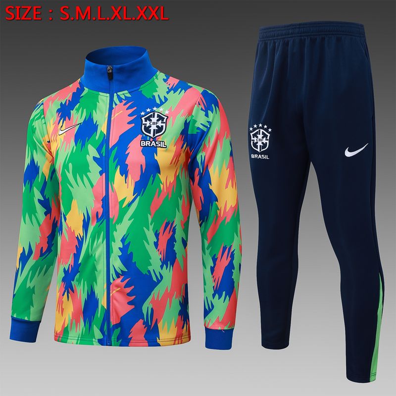 Brazil Multicolour Long Sleeve Tracksuit Set