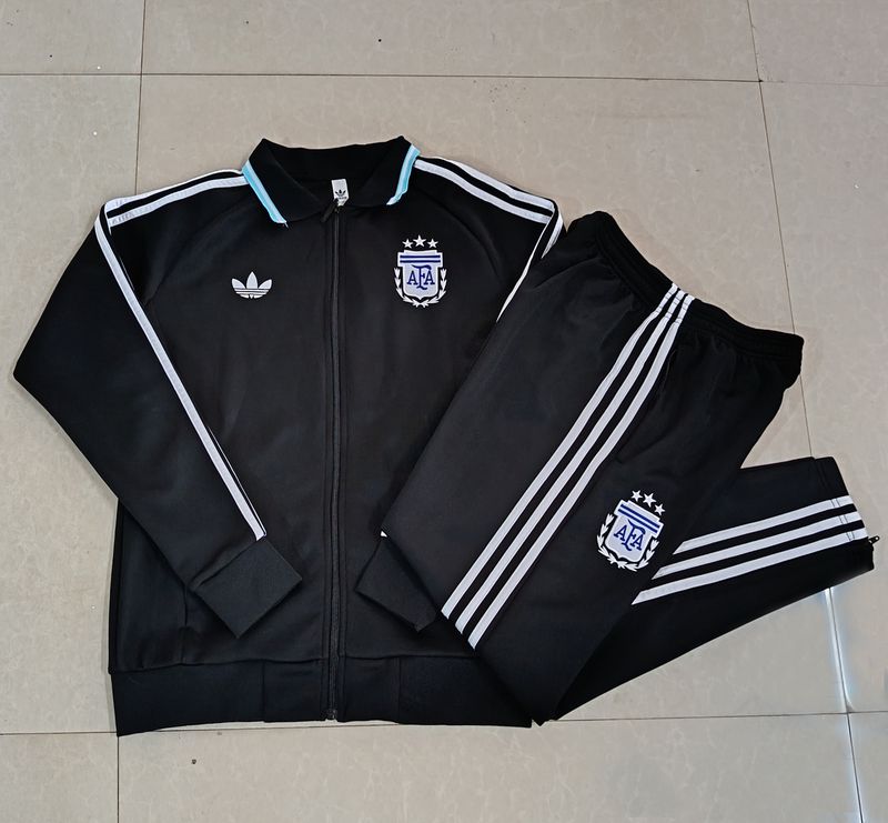 Argentina Black Long Sleeve Tracksuit Set