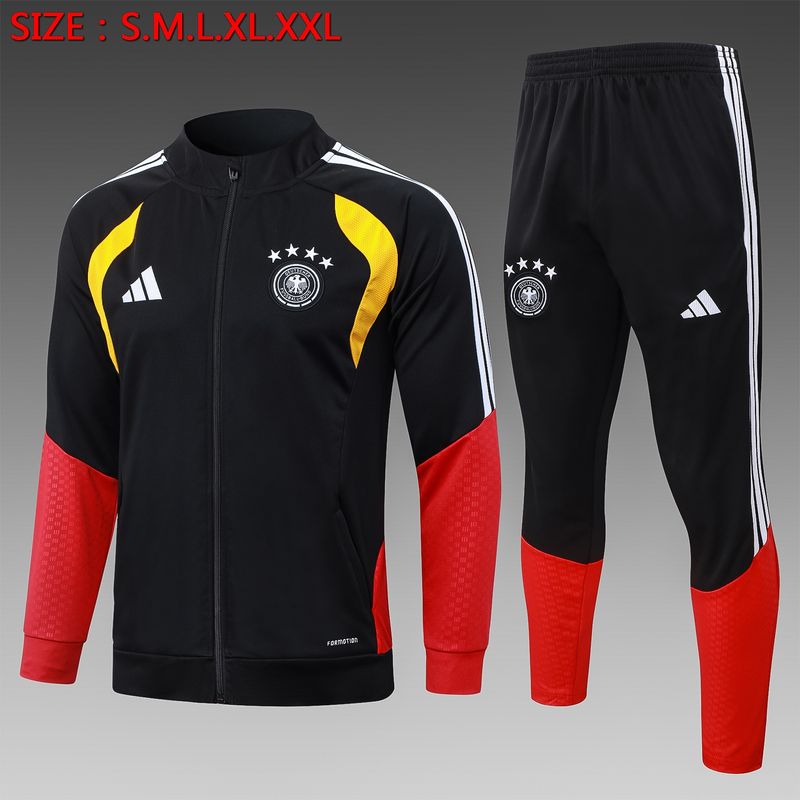 Germany Black and Red Long Sleeve Tracksuit Set