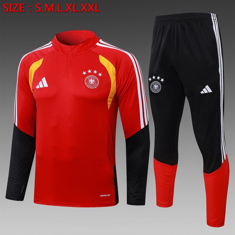 Germany Red and Black Long Sleeve Training Set