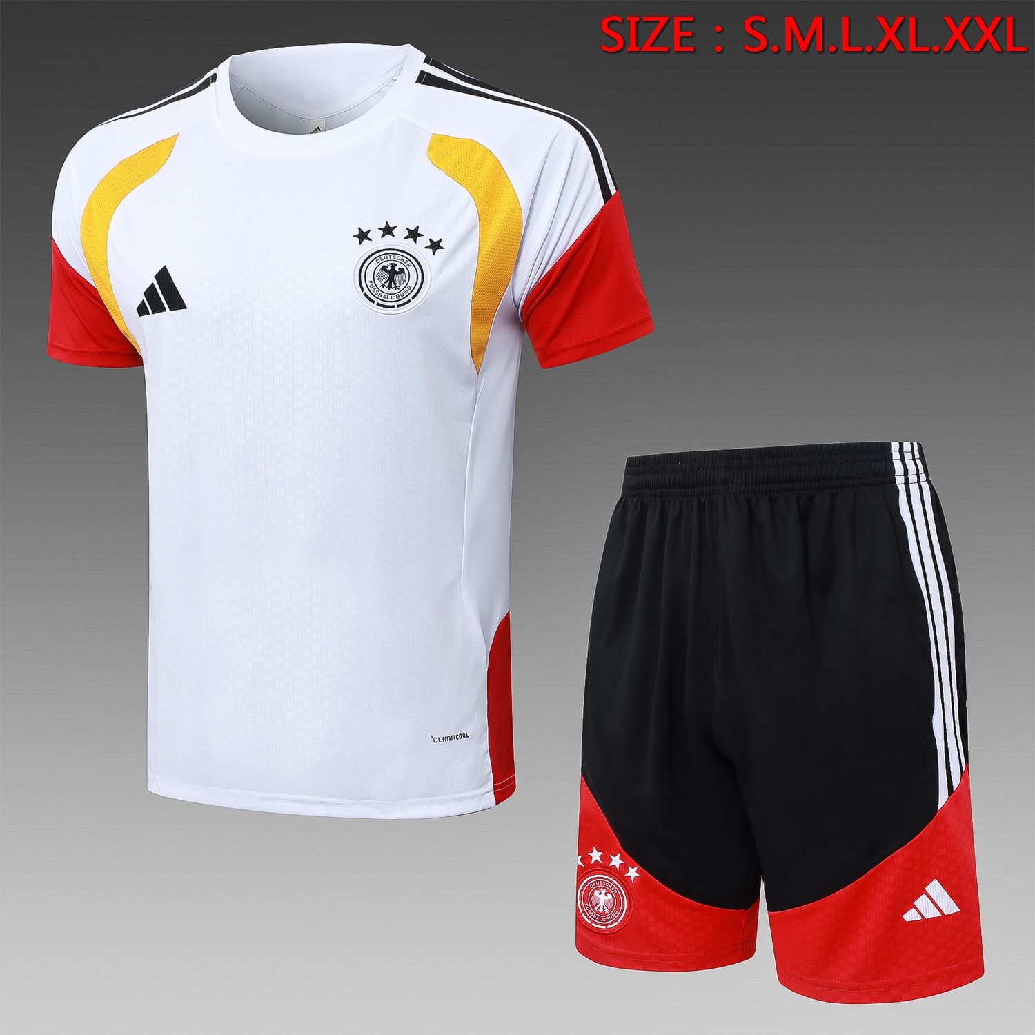 Germany White and Black Short Sleeve Training Set