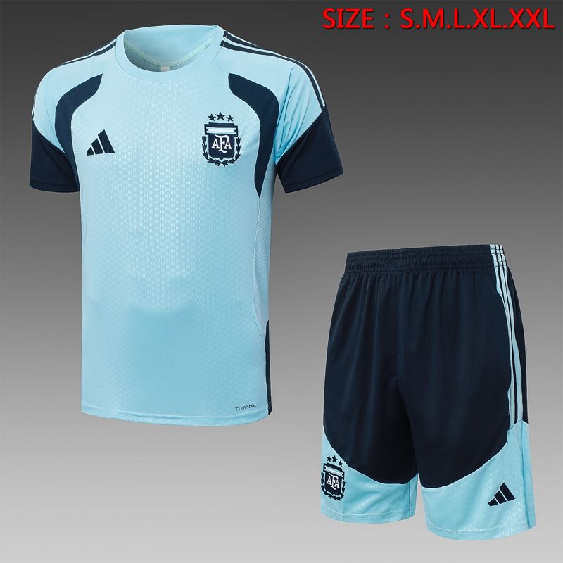 Argentina Powder Blue and Navy Short Sleeve Training Set